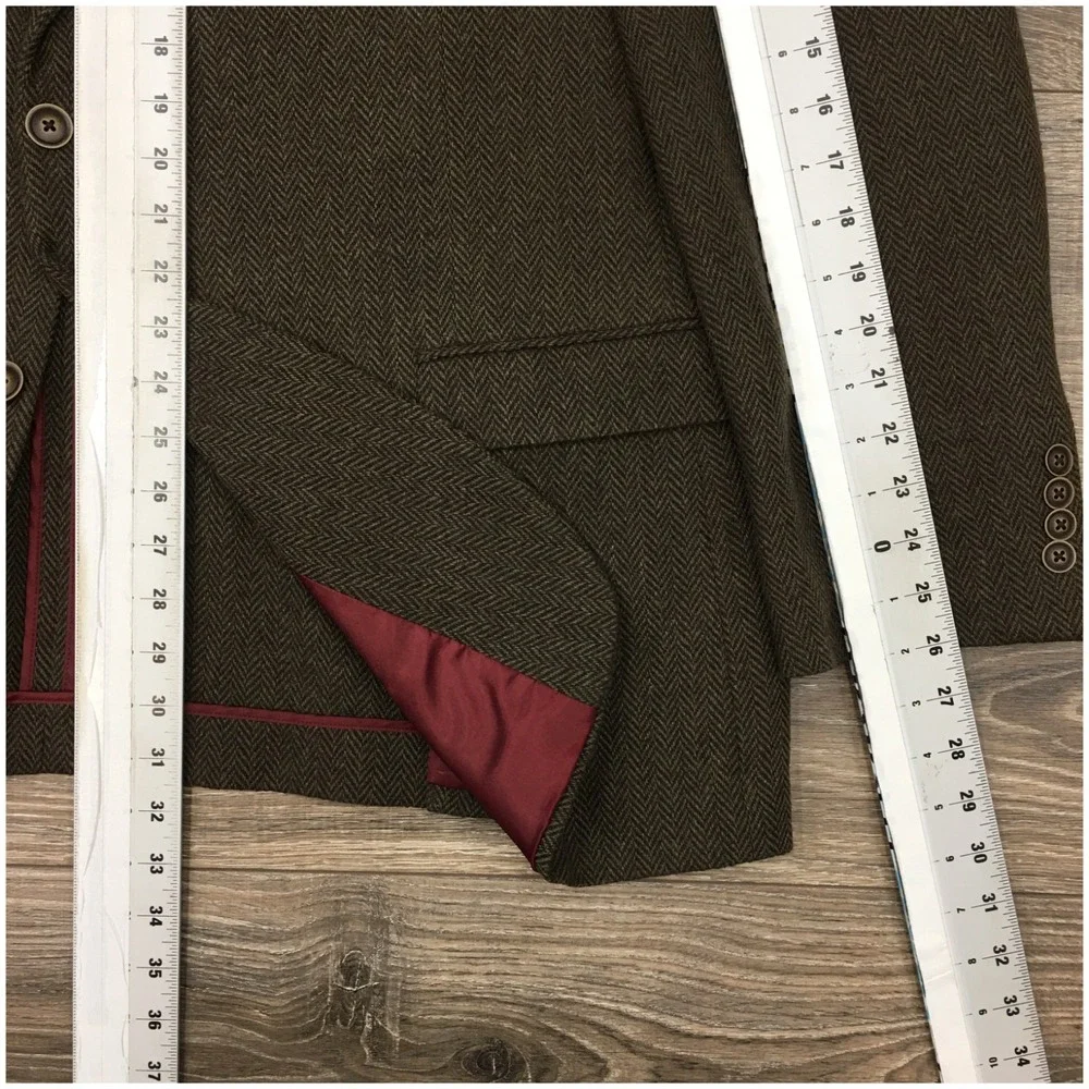 NAUTICA Mens Tweed Blazer Sport Coat Casual Jacket Size 50L Classic Wool Suit